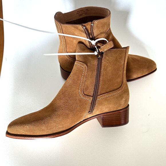 Cole Haan Naia Ankle Booties Light Brown Suede New Sz 7.5 - Picture 5 of 6